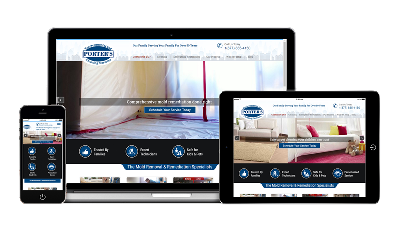 Design Sample Porters Cleaning Responsive Web Design